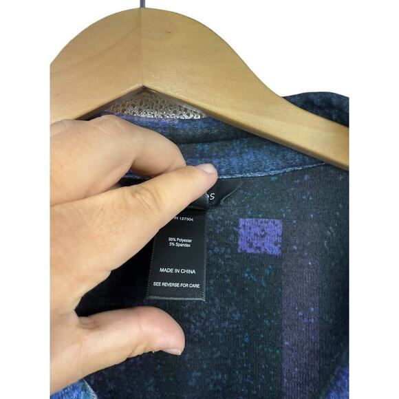 Ali Miles Womens Colorful Abstract Art To Wear Knit Buttoned Cardigan Blouse 3XL - Picture 3 of 6